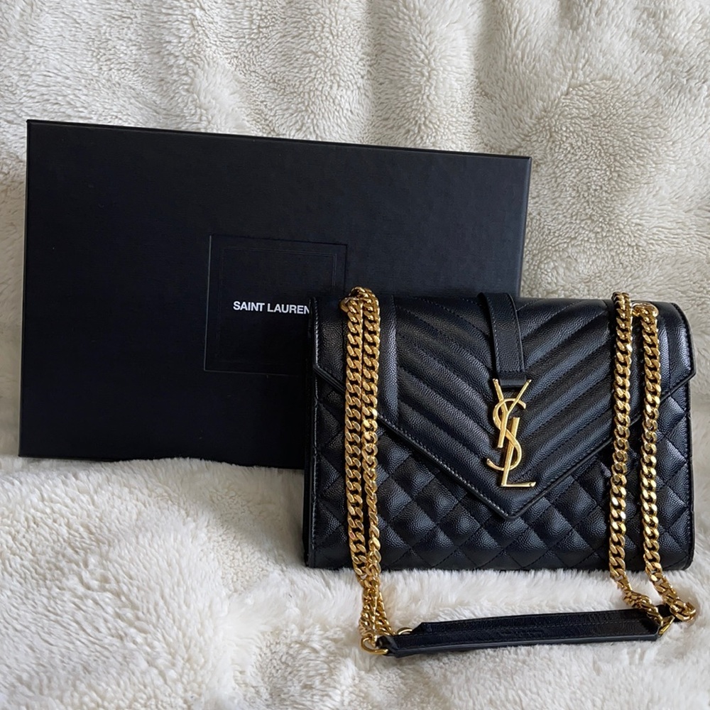 YSL medium tri-quilted matelasse shoulder bag - Picture 1 of 2